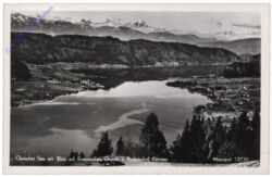 Ossiach, Ossiacher See mit Blick auf Karawanken, Ossiach und Bodensdorf