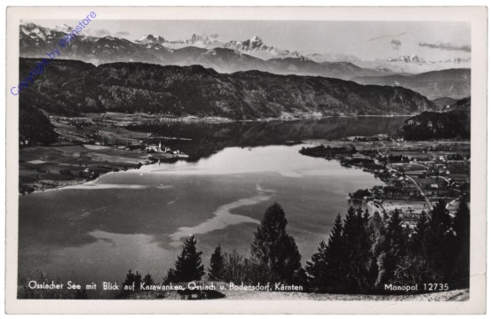 ak113895 Ossiach, Ossiacher See mit Blick auf Karawanken, Ossiach und Bodensdorf