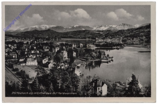 ak113943 Pörtschach, mit Karawanken
