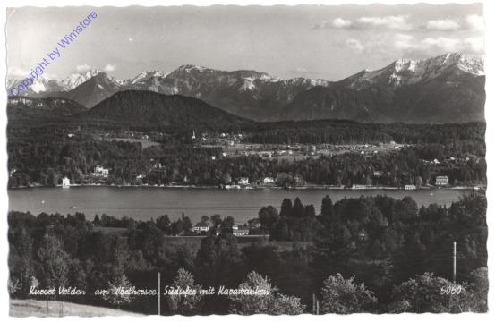 Velden, Südufer mit Karawanken
