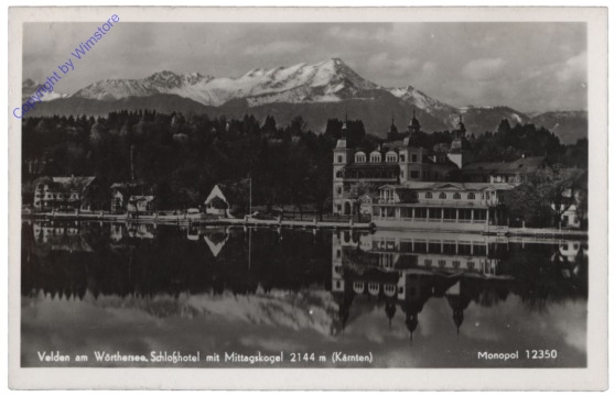 Velden, Schloßhotel mit Mittagskogel