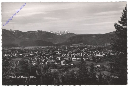 ak114136 Villach, mit Mangart