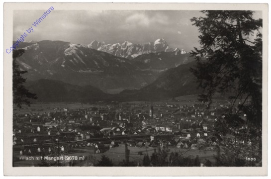 ak114138 Villach, mit Mangart