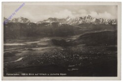 Villach, Kanzelbahn. Blick auf Villach und Julische Alpen