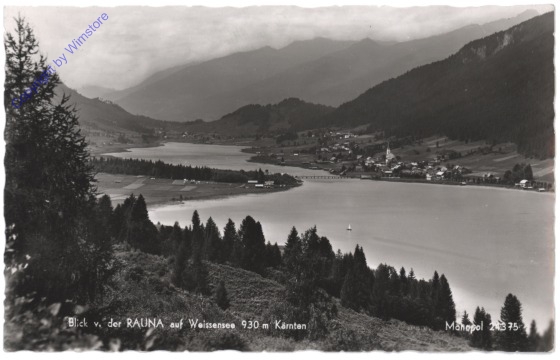 Weissensee, Blick von der Rauna auf Weissensee