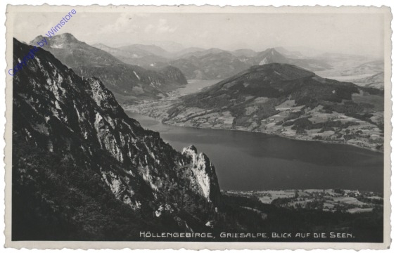 Steinbach am Attersee, Höllengebige, Griesalpe, Blick auf die Seen