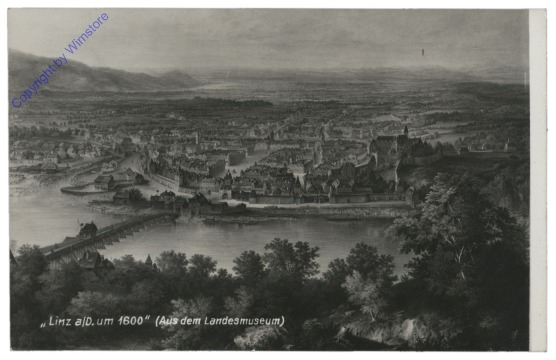 Linz an der Donau, "um 1600" (aus dem Landesmuseum)