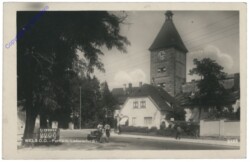 ak114780 Wels, Partie mit Ledererturm