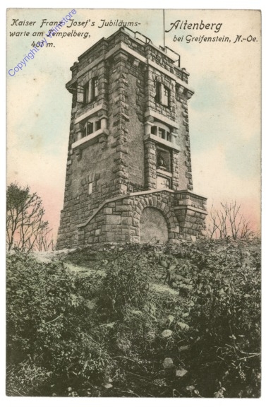 Altenberg bei Greifenstein, Kaiser Franz Josef's Jubiläumswarte am Tempelberg
