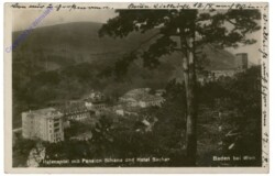 Baden, Helenental mit Hotel Sacher und Pension Silvana