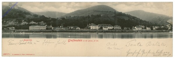 Greifenstein, Ortsansicht, Klappkarte