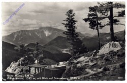 Hohe Wand, Kleine Kanzel mit Blick auf Schneeberg
