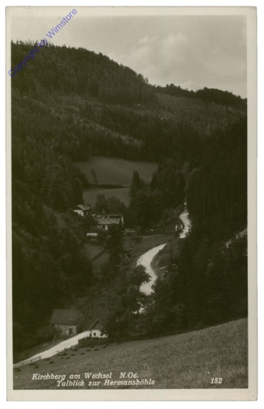 Kirchberg am Wechsel, Talblick zur Hermanshöhle