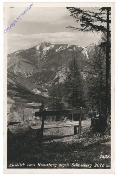 Kreuzberg, Ausblick gegen Schneeberg