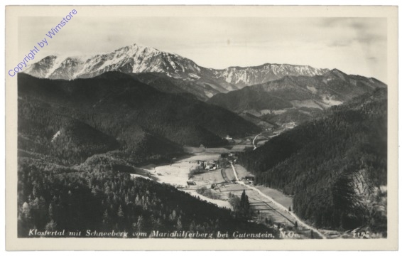ak115427 Mariahilfberg, Klostertal mit Schneeberg