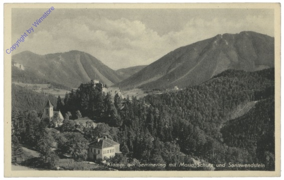 Klamm am Semmering, mit Maria Schutz und Sonnwendstein