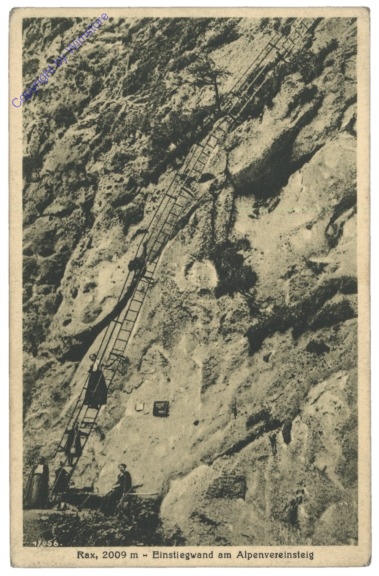 Rax, Einstiegwand am Alpenvereinsteig
