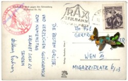 Rax, Raxbahn, Blick gegen den Schneeberg
