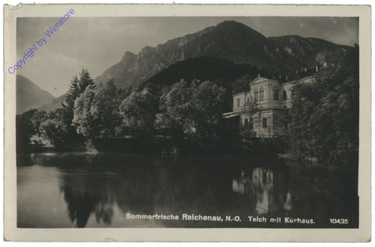 Reichenau, Teich mit Kurhaus