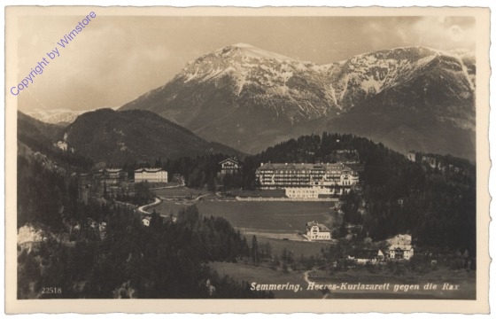Semmering, Heeres-Kurlazarett gegen die Rax