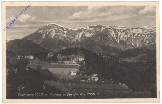 Semmering, Kurhaus gegen die Rax