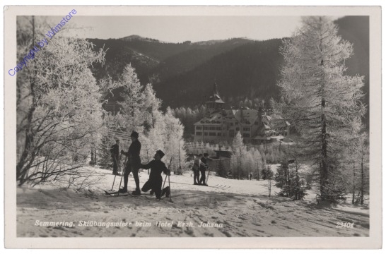 Semmering, Skiübungswiese beim Hotel Erzherzog Johann
