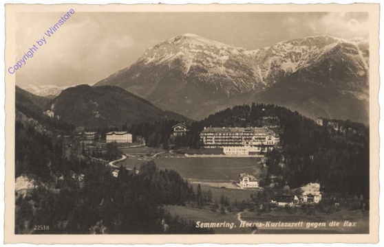 Semmering, Heeres-Kurlazarett gegen die Rax