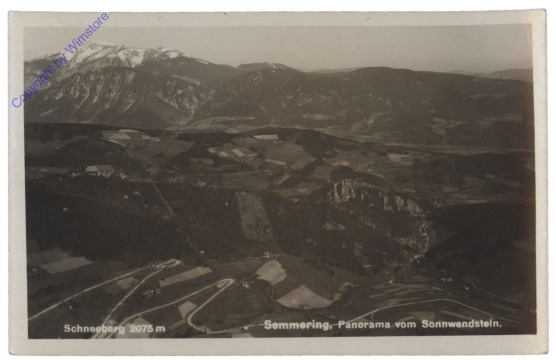 Semmering, Panorama vom Sonnwendstein, Schneeberg