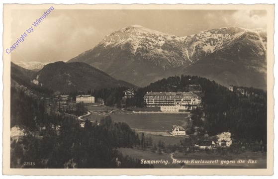 Semmering, Heeres-Kurlazarett gegen die Rax