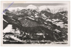 Semmering, Panorama vom Sonnwendstein gegen Raxalpe