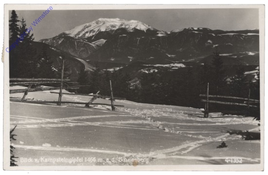 Schneeberg, Blick v. Kampsteingipfel