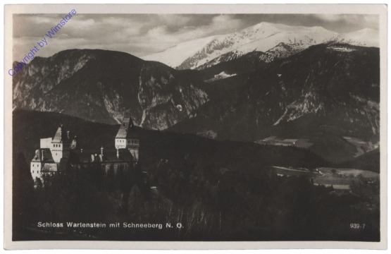 ak115917 Wartenstein, Schloss mit Schneeberg