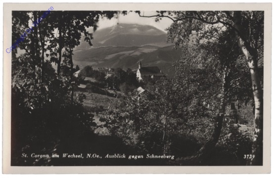 St. Corona, Ausblick gegen Schneeberg