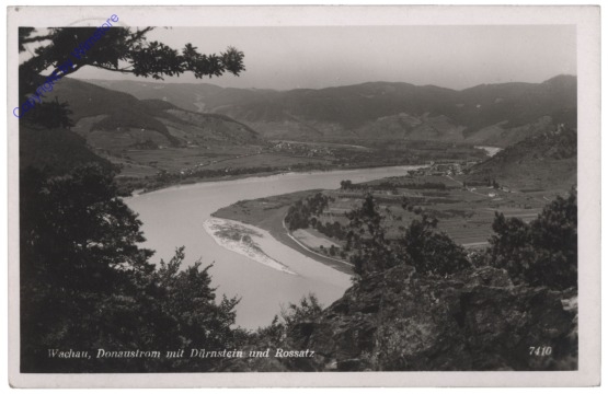 Wachau, Donaustrom mit Dürnstein und Rossatz