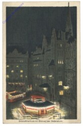 Wien 1, Neuer Markt, Ovomaltine-Kiosk mit Blick auf den Stefansturm