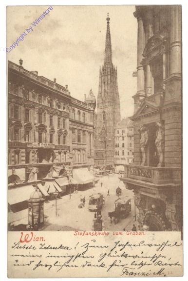 ak116127 Wien 1, Stephanskirche vom Graben
