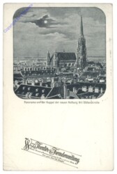 Wien 1, Neue Hofburg, Panorama von der Kuppel der neuen Hofburg mit Stefanskirche