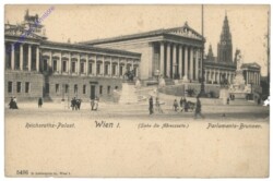Wien 1, Reichsraths-Palast, Parlaments-Brunnen