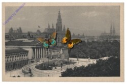 Wien 1, Gaushaus mit Rathaus und Votivkirche