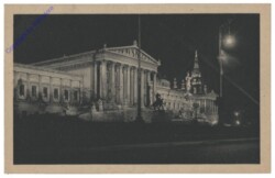 ak116191 Wien 1, Beleuchtetes Gauhaus