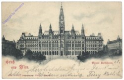Wien 1, Neues Rathaus, Gruss aus Wien