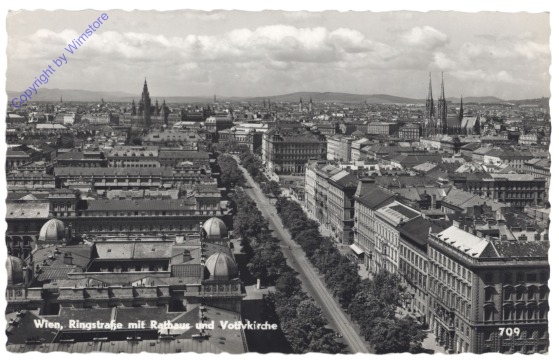 Wien 1, Rathaus, Ringstrasse, Votivkirche