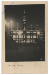 ak116211 Wien 1, Rathaus bei Nacht