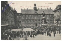 Wien 1, K.K. Hofburg, Ablösung der Burgwache, Kaiser Franz Monument