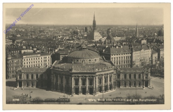 Wien 1, Blick vom Rathaus auf das Burgtheater