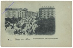 Wien 1, Kärnthnerstrasse mit Elisabethbrücke