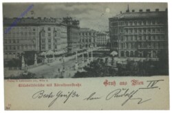 Wien 1, Kärnthnerstrasse mit Elisabethbrücke
