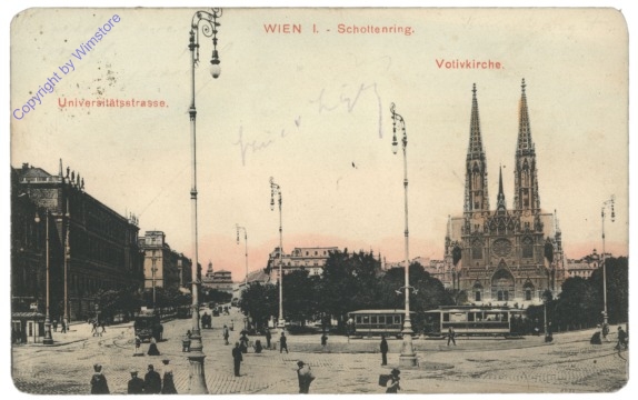 ak116375 Wien 1, Schottenring, Universitätsstrasse, Votivkirche
