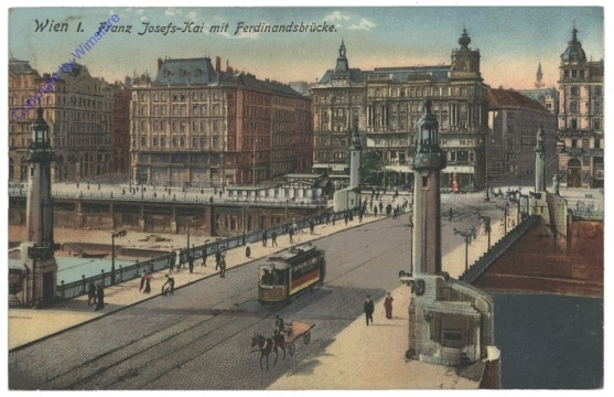 Wien 1, Franz Josefs-Kai mit Ferdinandsbrücke