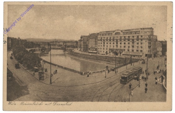 Wien 1, Marienbrücke mit Dianabad